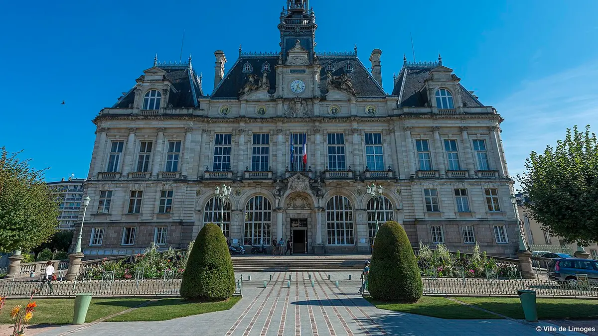 Historic Limoges city hall before the damage of October 2026