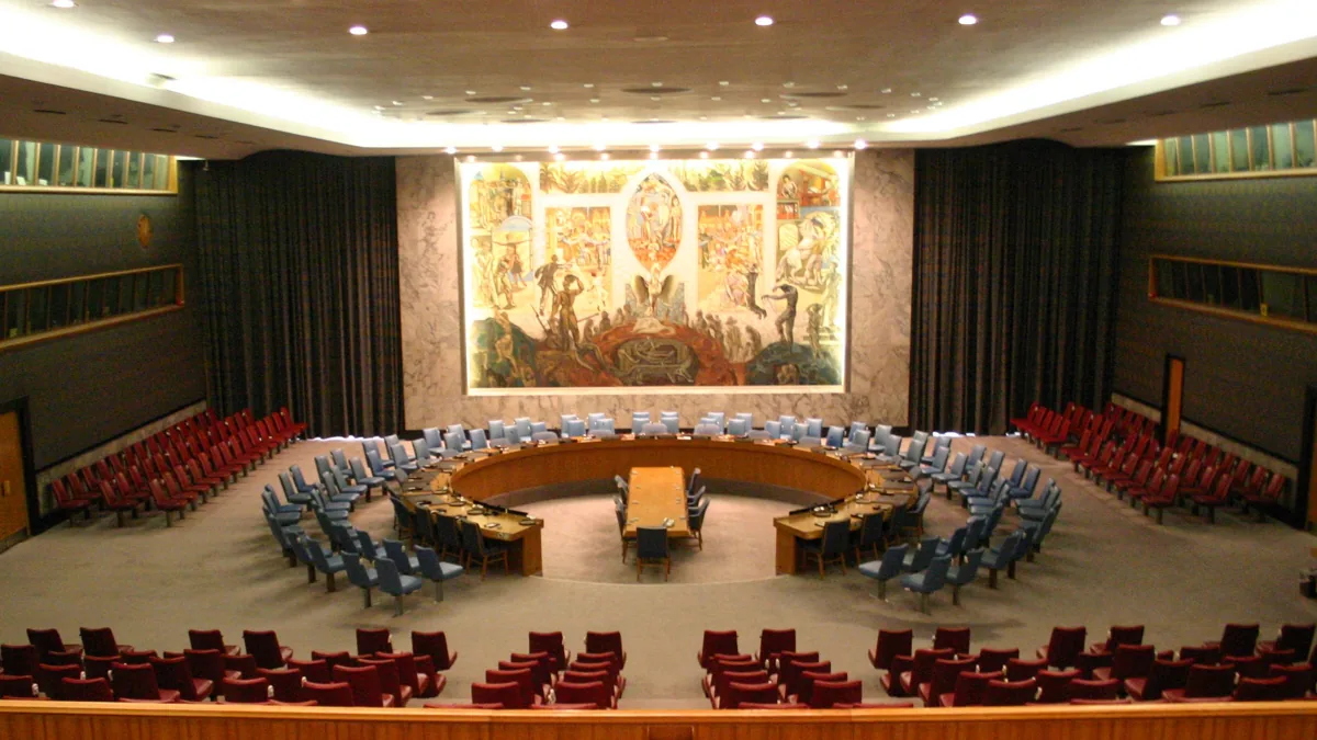 Sala del Consejo de Seguridad de la ONU, foto de archivo; no muestra negociaciones bilaterales