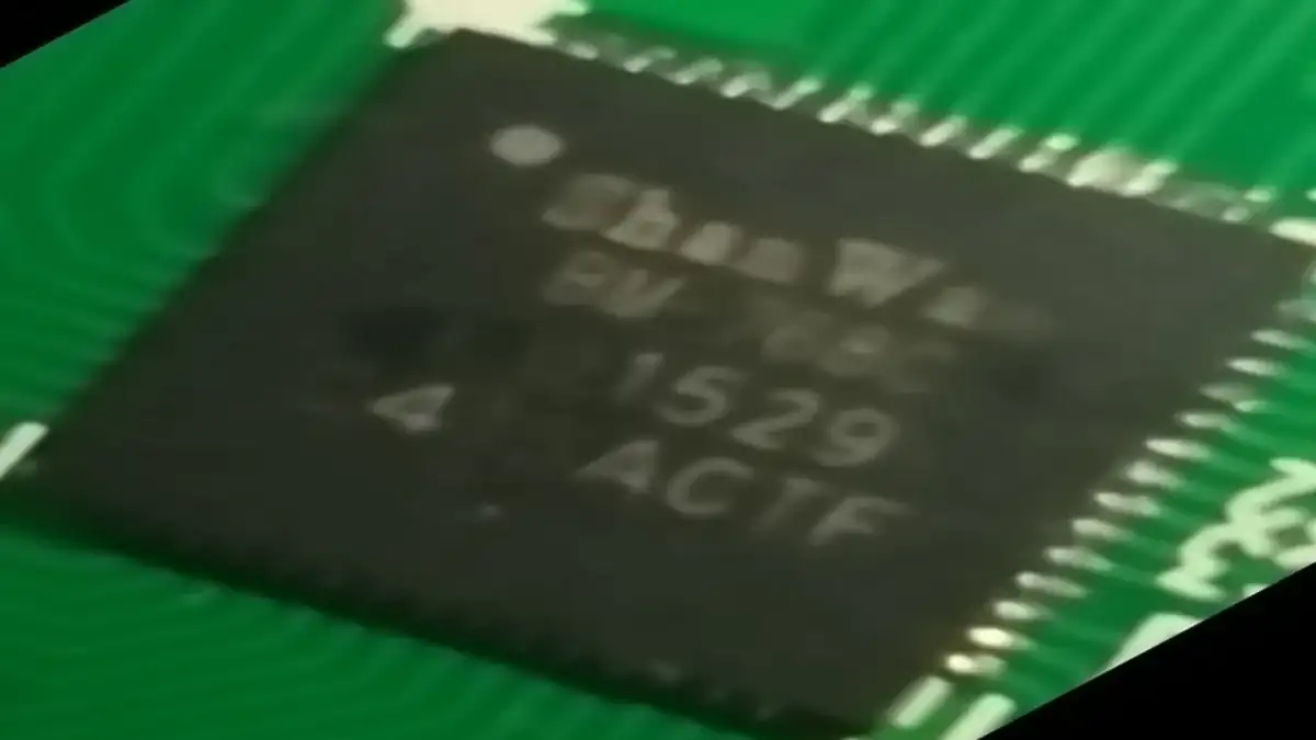 Archival photo: Context photograph of a microchip from 2025