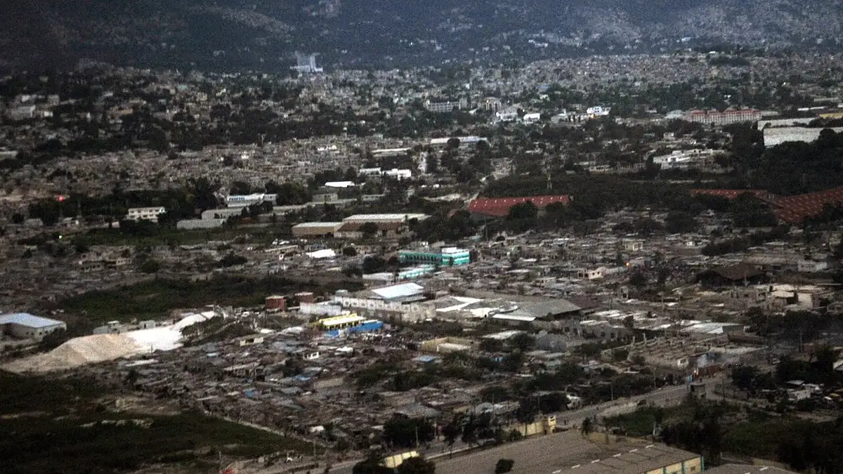 Port-au-Prince in a 2010 archival aerial image; it does not depict the technicians’ abduction.