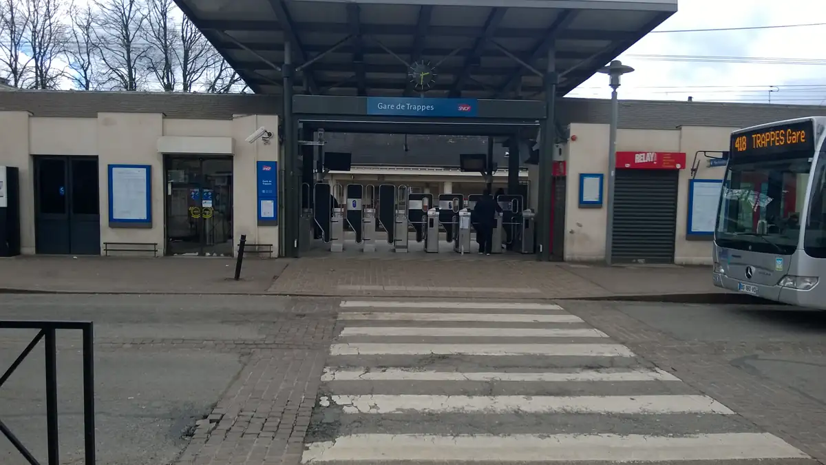 Estación de Trappes en 2018; NO escena del ataque