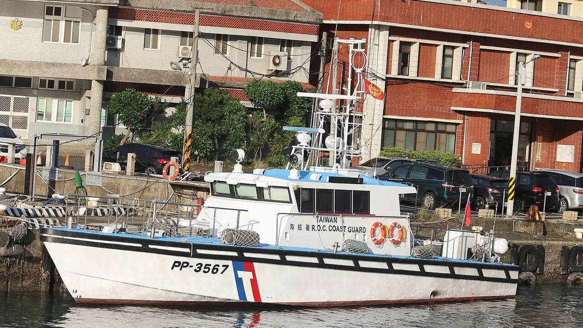Patrol craft of Taiwan Coast Guard photographed in 2024; archive, not the reported Chinese vessel