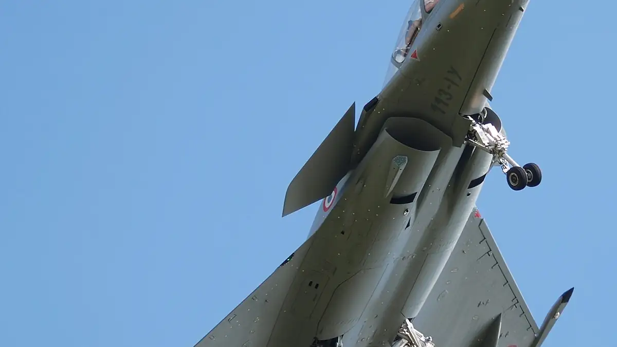 French Rafale at a 2010 airshow; NOT the 2026 exercise